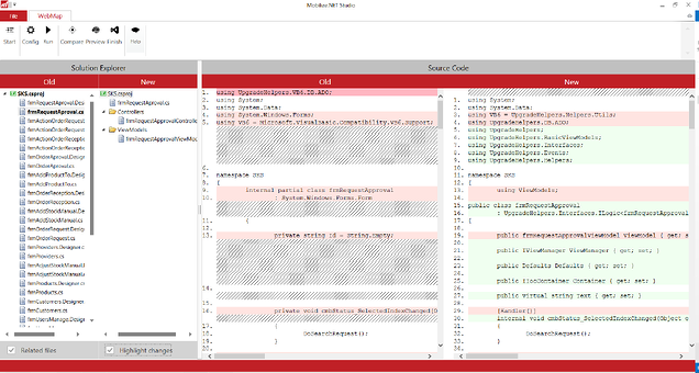 Before and after code