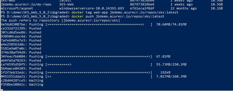 docker push