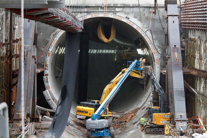 "Cleaning up the launch pit" by WSDOT is licensed under CC BY-NC-ND 2.0