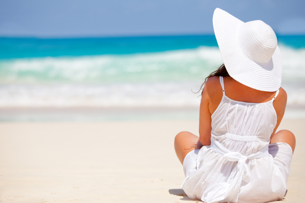 woman on beach