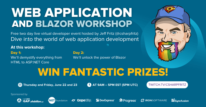 Web App & Blazor Workshop_- Jeff Fritz Facebook Post (1200 × 628 px)-1