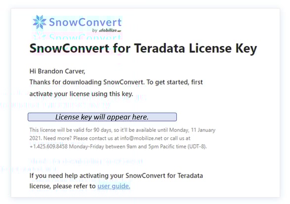 email_snowconvert_license
