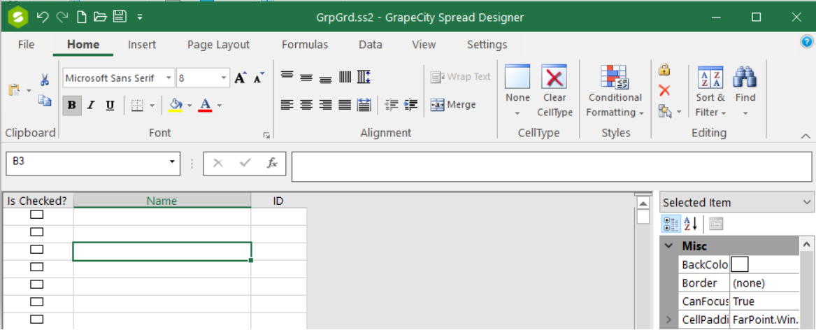 Migrating ActiveX FarPoint Spread Grid Designer