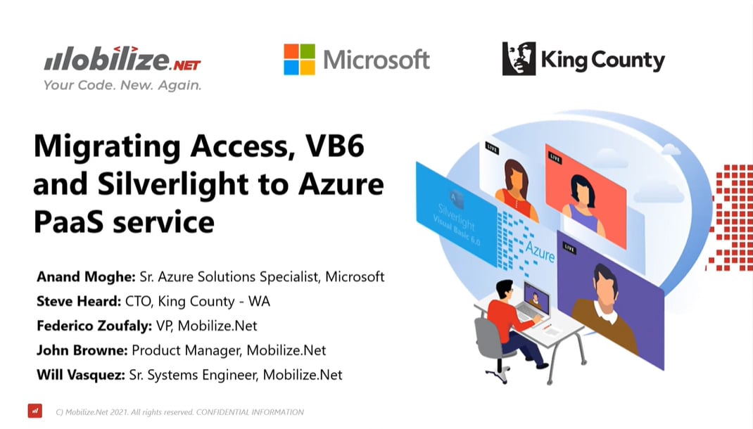 Migrating Access, VB6 and Silverlight to Azure PaaS Service