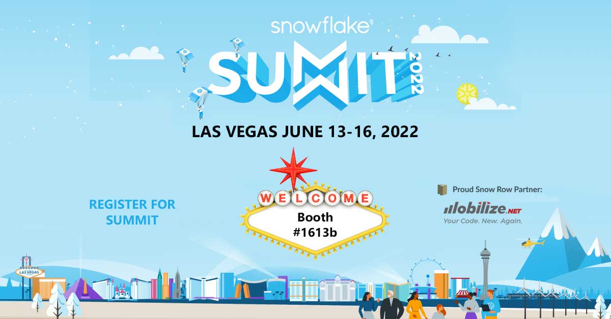Mobilize.Net Exhibiting at Snowflake Summit in Las Vegas, June 14-16, Booth #1613B