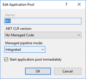 Screenshot to make sure that your Application Pool is well configured