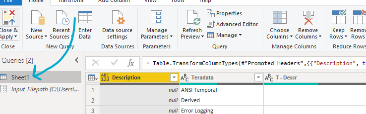 Screenshot of how to change the source of the data in the project to the parameter just created